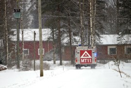 Marttilan VPK sai lämpökeskuksen palon ripeästi hallintaan. Kuva: Simo Päivärinta.