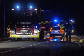 Auto ja valkohäntäpeura kolaroivat Marttilassa sunnuntaina kello 21:n jälkeen. Kuva: Simo Päivärinta